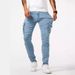 European And American Jeans Men's Side Pockets Small Feet Skinny Jeans_mkmklike.com