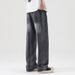 Small Niche Design Splicing Wide Leg Jeans Men # Fashion High Street 2025 Spring New Product Trendy Brand Long Pants For_mkmklike.com
