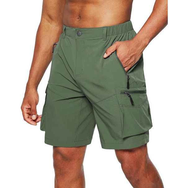 2024 Summer New Men's Multi Pocket Workwear Shorts with Large Zipper Casual Quick Drying Capris_mkmklike.com