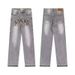 American Style Vintage Letter Jeans For Men Spring And Autumn Straight Loose High Street Vibe Long Pants_mkmklike.com