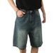 Men's Clothing Summer New Retro Distressed Blue Denim Shorts Men's Loose Straight Shorts Versatile Hot Pants Trendy Brand_mkmklike.com