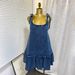 Trendy Patchwork Tie-Up Denim Mini Dress – Stylish A-Line Summer Dress With Straps For Women_mkmklike.com
