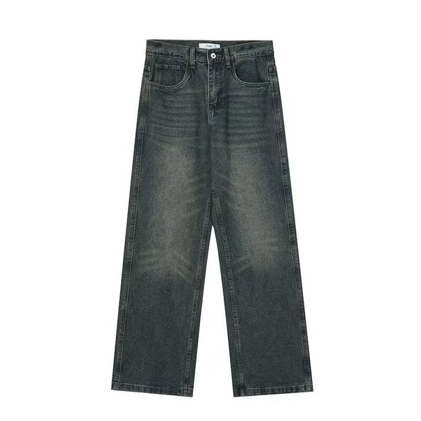 Unisex Vintage Washed Denim Jeans – Relaxed Straight-Leg Cleanfit Style With Artisan Distressing & 90s Minimalist Aesthetic_mkmklike.com