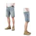 Men's Clothing Men's Blue Denim Shorts Casual Summer Thin Loose Trendy Style 5 Point Mid Waist Pants For Formal & Casual_mkmklike.com