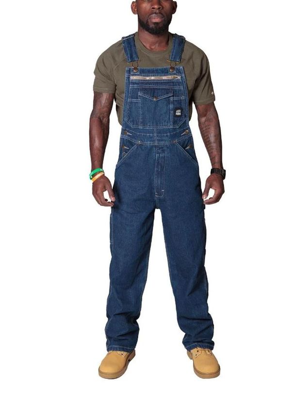 Pure Men's Ripped Denim Workwear Long Pants Overalls European And American_mkmklike.com