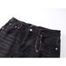 Unisex High-Waist Flared Jeans, Matte Black With Asymmetric Frayed Details, Y2K Summer Streetwear_mkmklike.com