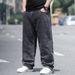 Men's Oversized Jeans Loose Straight Leg Trousers Style Comfortable Fit Denim Pants_mkmklike.com