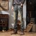 Pulse European And American Autumn Winter New Elastic Straight Retro Personality Casual Jeans Men Slim Fit Trendy Nostalgic_mkmklike.com