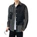 Cowboy Patchwork Striped Spring Autumn New Style Loose And Trendy Korean Casual Versatile Shirt Men's Jacket_mkmklike.com