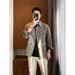 LP Version High-End Fashionable! Linen Cotton Loose Turn-Down Collar Multi-Pocket Men's Business Casual Jacket Coat_mkmklike.com
