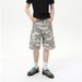 Men's Clothing Camouflage Loose Wide Leg Casual Shorts Versatile Washed Denim Shorts Trend_mkmklike.com
