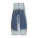 Men's Trendy Retro American Double Waistband Jeans Gradient Washed Relaxed Fit Loose Wide Leg Trousers Casual Cotton Jeans_mkmklike.com