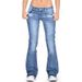 Women's Clothing Jeans Skinny Elastic Fringe Flared Trousers_mkmklike.com