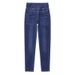 2025 Spring New High-Waisted Black Jeans For Women, Elastic Waist, Slim Fit, Cotton Stretch, Leg-Lengthening, High_mkmklike.com