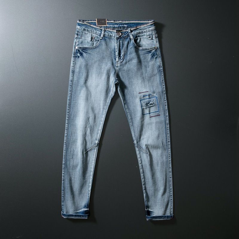 High End Washed Denim Jeans American Style Trendy Straight Leg Loose Casual Men's Trousers Autumn New Arrival Versatile_mkmklike.com