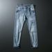 High End Washed Denim Jeans American Style Trendy Straight Leg Loose Casual Men's Trousers Autumn New Arrival Versatile_mkmklike.com