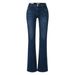 Low-Rise Flared Jeans For Women - Sexy Vintage Ombre Wash Denim Pants With Wide Bell Bottoms, Stretch Polyester Fabric_mkmklike.com