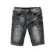 Men's Slim Fit Embroidered Denim Shorts 5 Point Trendy Handsome Riding Pants New Style Thin Summer_mkmklike.com