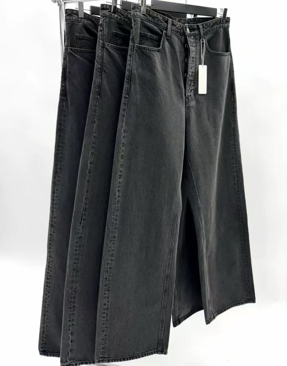 Men's Clothing Gray Black Espresso Jeans Washed Vintage Kenijima_mkmklike.com
