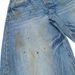 Wasteland Style Ink Splash Vintage Dirty Scimitar Jeans Men's Street Fashion Niche Loose Washed White Wide-Leg Pants_mkmklike.com