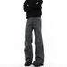 Men's Straight Leg Cargo Jeans Wrinkled Loose Fit Wide Leg High Street Style Trendy Casual Trousers_mkmklike.com