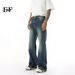 EF JEANS | 2025 Spring New Micro-horn Slim-fit Water Ripple Polished White Casual Washed Jeans For Men And Women_mkmklike.com