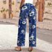 High-Waisted Floral Print Wide-Leg Jeans – Vintage Straight Denim Pants For Women (Dark Blue/Light Blue, S-XXL)_mkmklike.com
