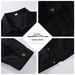 Black Men's Spring Autumn Daily Simple Solid Color Long Sleeve Denim Retro Foreign Trade Workwear Jacket For Men_mkmklike.com