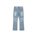 Men's Clothing Ice Blue Washed Jeans Water Ripples Messy Cat Whisker Baggy Style Trousers_mkmklike.com