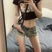 Women's Clothing Large Size Fat Mm Summer New Hot Girl Orange Low Waist Denim Shorts Female Slim Hip Wide Leg Hot Pants Female_mkmklike.com