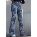 2025 Digital Print Five-Point Star Denim Women's Wide-Leg Long Trousers, Slightly Flared Pants, Best-Selling_mkmklike.com