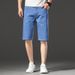 Summer Lyocell Tencel Thin Jeans Men's 5-point Straight Slim-fit Elastic Middle Pants Men's Fattened Plus Size Shorts_mkmklike.com