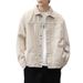Loom Italy 2025 Spring And Autumn Denim Men's American Style Trendy Brand Beige Workwear Casual Jacket Top_mkmklike.com