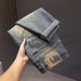 Spring And Summer American Yellow Mud Jeans Men's Heavy And Old Retro Washing Jeans Men's 3D Embossed Fat Jeans_mkmklike.com