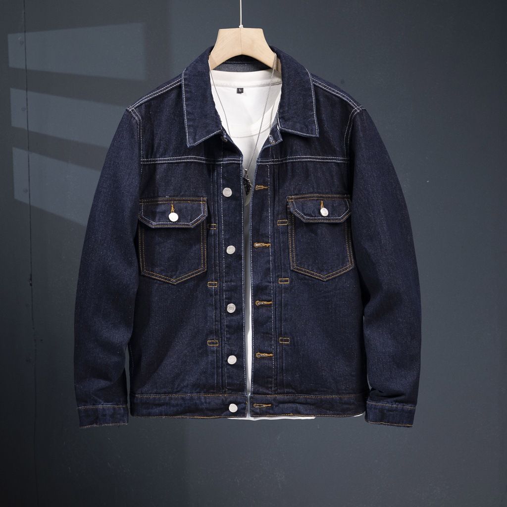 Workwear Trendy Brand Spring And Autumn New Loose Jacket Men's Denim Top_mkmklike.com