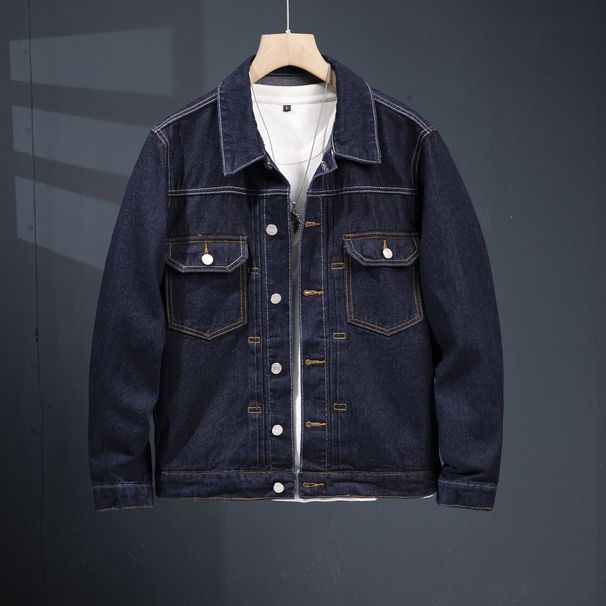 Workwear Trendy Brand Spring And Autumn New Loose Jacket Men's Denim Top_mkmklike.com