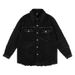 Men's Clothing Niche High Street Distressed Metal Punk Raw Edge Denim Jacket Trendy Design Loose Black Workwear Jacket_mkmklike.com