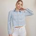 Jackets Long Sleeve Short Slim Fit Washed Women's Slightly Stretch Denim Jacket_mkmklike.com