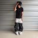 "Gothic Streetwear Unisex Distressed Patchwork Jeans – Oversized Straight-Leg Pants With Dark Aesthetic Harajuku Style"_mkmklike.com