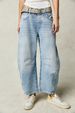 Women's Relaxed Straight-Leg Jeans – High-Waisted Washed Denim Pants With Effortless Drape_mkmklike.com