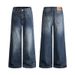 Men's Clothing Irregular Deconstructed A-Line Jeans Slimming Design Streetwear Fashion Denim For Men And Women_mkmklike.com