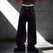 Men's Streetwear Vintage Washed Jeans – Aurora Purple Relaxed Fit Straight-Leg Denim Pants (S-3xl) – Hand-Distressed & Low-Rise_mkmklike.com