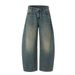Punk Washed Vintage Wide-Leg Jeans Men's Scimitar Vibe Trendy Loose Fit Banana Pants_mkmklike.com