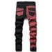 New Korean BTS Style Personality Strap Men's Elastic Straight Leg Jeans 5512_mkmklike.com