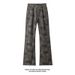 American-style High Street Cool Distressed Street-style Flared Camouflage Pants, Autumn Loose Plus-size Slimming Jeans_mkmklike.com