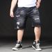 Guangzhou Xintang Jeans Summer Tide Brand Ripped Jeans Men's Fattened Plus Size Straight Pants Men's Large Size Men's Clothing_mkmklike.com