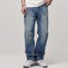 Washed Ripped Jeans For Men American Street Style Vibe Straight Loose Fit Frayed Versatile Long Pants_mkmklike.com