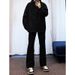 Cleanfit Men's Slim Fit Stretch Jeans Pure Black High Street Style West Coast American Vibe Flare Pants_mkmklike.com