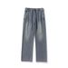 Vintage Starry Sky Pattern Jeans For Men, Spring And Autumn Style, Straight Loose Fit, Trendy American High Street_mkmklike.com