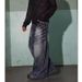 Unisex Distressed Tie-Dye Jeans – Oversized Wide-Leg Streetwear Pants With Lightning Wash & Retro Drop-Cuff Hem_mkmklike.com